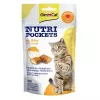 GimCat Nutri Pockets su sūriu 60g – Traškūs skanėstai katėms su kreminiu sūrio įdaru, praturtinti vitaminais ir taurinu