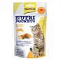 GimCat Nutri Pockets su sūriu 60g – Traškūs skanėstai katėms su kreminiu sūrio įdaru, praturtinti vitaminais ir taurinu