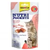 GimCat Nutri Pockets with Salmon 60g – Traškūs skanėstai katėms su kreminiu lašišos įdaru