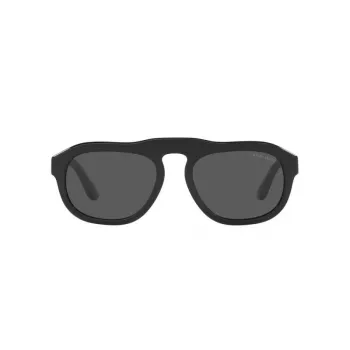 GIORGIO ARMANI MAN AR8173-500187 Stačiakampiai Akiniai nuo Saulės Juodi/Pilki 52mm