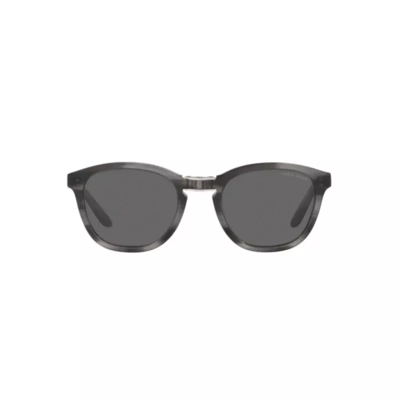 Giorgio Armani AR8170-5964B1 Havana Acetate Square Sunglasses with Blue Gradient Lenses