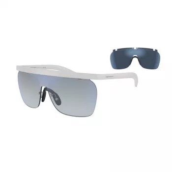 Giorgio Armani vyriški akiniai nuo saulės AR8169-5344D6 Square Frame Transparent Grey Dark Grey UV400