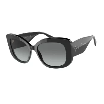 GIORGIO ARMANI AKINIAI AR8150-500111 Vyriški Juodo Acetato Rėmeliai Pilki Polikarbonato Lęšiai 53/18/140 mm