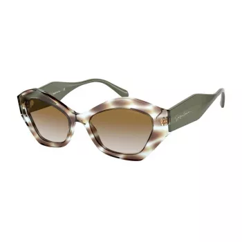 Giorgio Armani Moteriški akiniai nuo saulės AR8144-588113 Havana Acetate – kvadratinis rėmas, rudi gradientiniai lęšiai, UV400