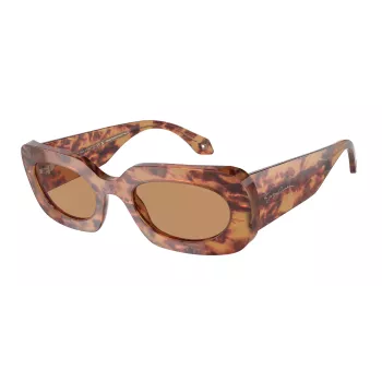 GIORGIO ARMANI Moteriški Akiniai nuo Saulės AR8182-597853 Havana Rudi Acetatas 52mm