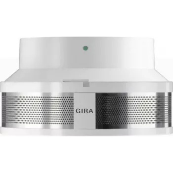 GIRA 233702 dviejų jutiklių dūmų detektorius RWM Dual su 230V pagrindu, baltas
