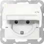 Gira 441427 SCHUKO lizdas su atlenkiamu dangteliu, System 55, grynai balta