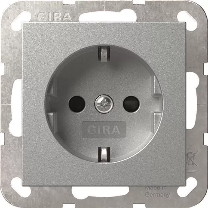 GIRA 445326 SCHUKO kištukinis lizdas SH System 55 F Alu