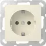 Gira 446601 SCHUKO lizdas įleidžiamas be tvirtinimo letenėlių System 55 kreminės baltos blizgus