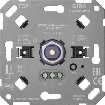Gira LED sukamasis dimmeris Basic RC System 3000 245700