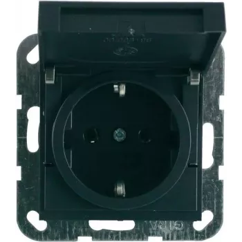 GIRA Schuko lizdo įdėklas System 55 antracito spalvos 045428