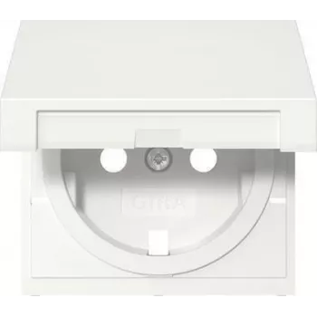 Gira SCHUKO lizdas su atlenkiamu dangteliu, gryna balta, modelis 492227