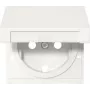 Gira SCHUKO lizdas su atlenkiamu dangteliu, gryna balta, modelis 492227