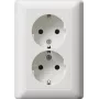 Gira Standard 55 dviguba SCHUKO lizdas Pure White matinis (078804)