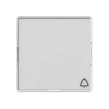 Gira System 55 skydelis su varpelio simboliu, 55 x 55 mm, blizgus grynai baltas (367900)