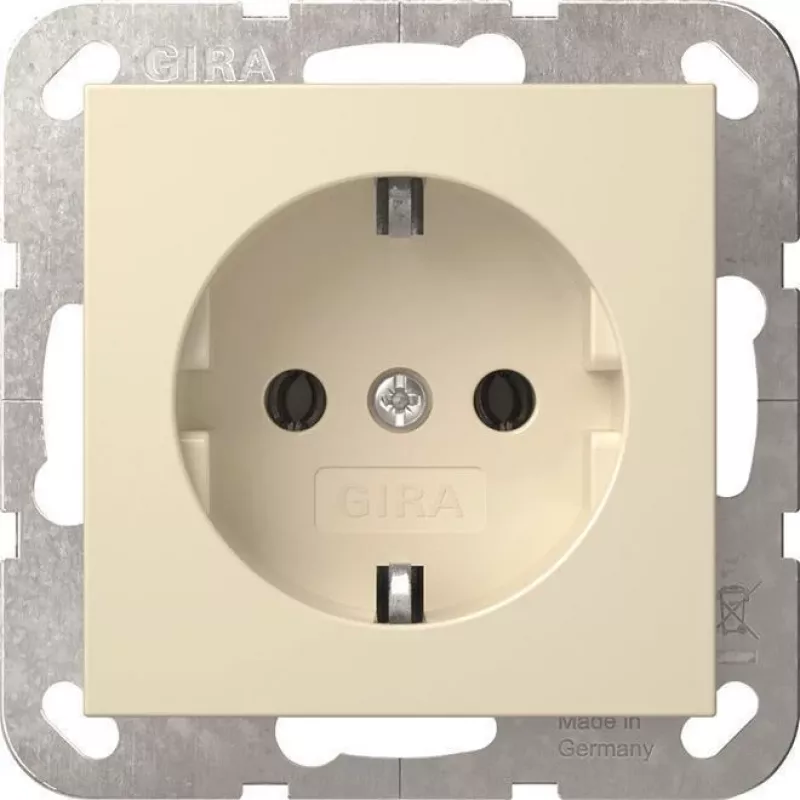Gira System 55 SCHUKO kištukinis lizdas, kreminės spalvos (418801)