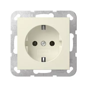 Gira System 55 SCHUKO kištukinis lizdas, kreminės spalvos (418801)