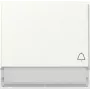 Gira TX44 dangtelis su varpelio ir šviesos simboliais, pure white silk matte 367366