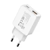 Gizzu 2-Port 45W GaN sieninis įkroviklis USB-C PD ir USB-A QC baltas
