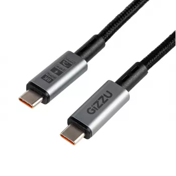 GIZZU 240W 20Gbps USB-C į USB-C pintas laidas 1m juodas