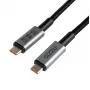 GIZZU 240W 20Gbps USB-C į USB-C pintas laidas 1m juodas