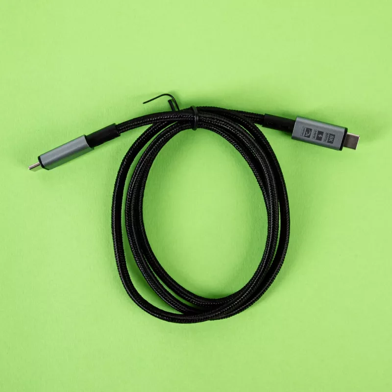 GIZZU 240W 20Gbps USB-C į USB-C laidas, 2m, juodas