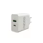 GIZZU 36W USB-C PD & QC3.0 dviejų prievadų sieninis įkroviklis - baltas