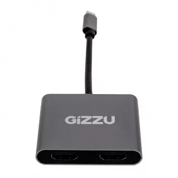 Gizzu 4-in-1 Type-C į Dual HDMI Hub