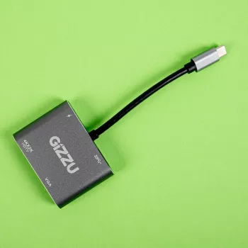 Gizzu 4-in-1 Type-C į HDMI/VGA/USB3.0 Hub