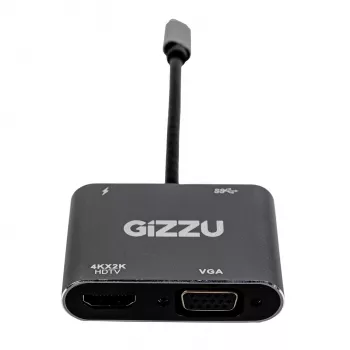 Gizzu 4-in-1 Type-C į HDMI/VGA/USB3.0 Hub