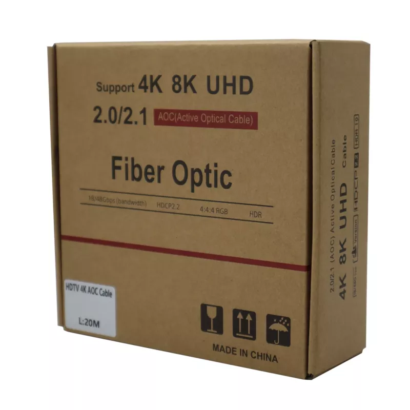 GIZZU 4K Active Fibre Optic HDMI laidas 20m