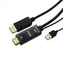 Gizzu 4K HDMI į DisplayPort aktyvus keitiklio kabelis 1,8 m juodas