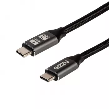GIZZU 60W 5Gbps USB-C į USB-C laidas 2m juodas