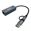 Gizzu High Speed Type-C/A į Gigabit adapteris Poly