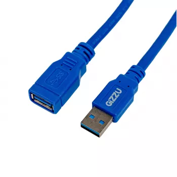 Gizzu USB 3.0 prailginimo laidas 2m – 5Gbps, vyras į moterį, juodas