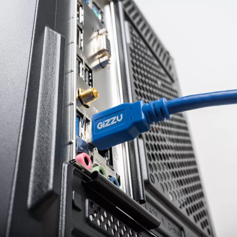 Gizzu USB 3.0 prailginimo laidas 5m - mėlynas