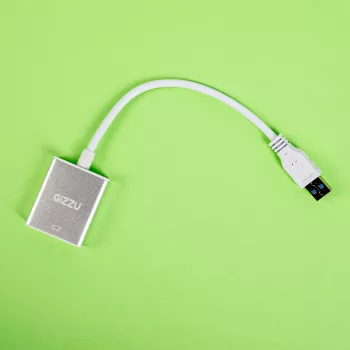 Gizzu USB 3.0 į HDMI adapteris - Full HD 1080p vaizdo išvedimas, juodas