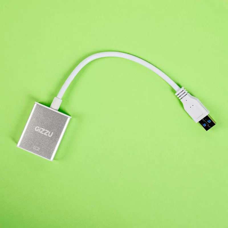 Gizzu USB 3.0 į HDMI adapteris - Full HD 1080p vaizdo išvedimas, juodas