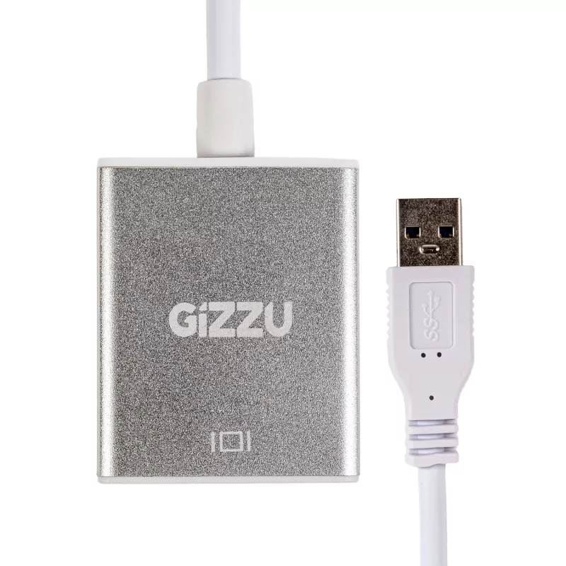 Gizzu USB 3.0 į HDMI adapteris - Full HD 1080p vaizdo išvedimas, juodas