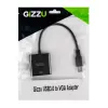 Gizzu USB 3.0 į VGA adapteris – Full HD 1080p išorinis vaizdo keitiklis, USB-A į VGA, maitinamas iš USB, juodas