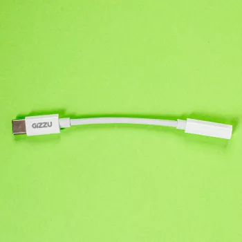 Gizzu USB Type-C į 3,5 mm AUX garso adapteris - baltas