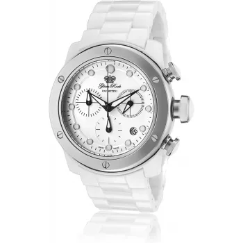Glam Rock GR50100 Moteriškas analoginis kvarcinis laikrodis 42 mm juodu ciferblatu ir odiniu dirželiu
