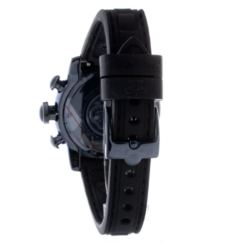 GLAM ROCK GR50112 Miami Moterų Šveicariškas Kvarcinis Chronografinis Laikrodis 42mm Juodas Silikonas