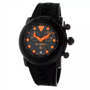 GLAM ROCK GR61114 Moteriškas kvarcinis analoginis laikrodis 46mm Nerūdijančio plieno juodas ciferblatas Odinis dirželis