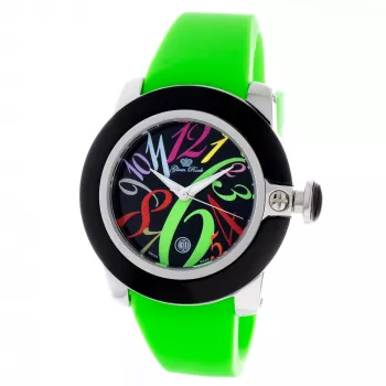 GLAM ROCK Women's Miami Beach Chronograph Watch GR32038 - 44mm Stainless Steel Case, White Silicone Band, Swiss Quartz