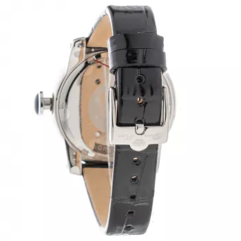 GLAM ROCK Moteriškas Laikrodis GR32018-BB (44mm) – Šveicariškas kvarcas, juodas keraminis apvadas, silikoninis dirželis