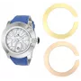 GLAM ROCK Moteriškas Laikrodis GR32080 Miami 44mm Šveicariškas Kvarcinis Baltas Silikonas