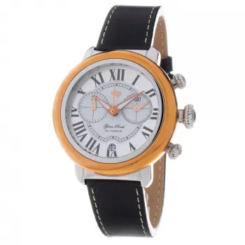 GLAM ROCK Moteriškas Laikrodis GR77123 40mm Šveicariškas Kvarcinis Baltos Odos