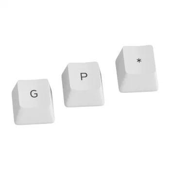Glorious GPBT Keycaps - 115 PBT klavišai, ISO, ES išdėstymas, Arctic White