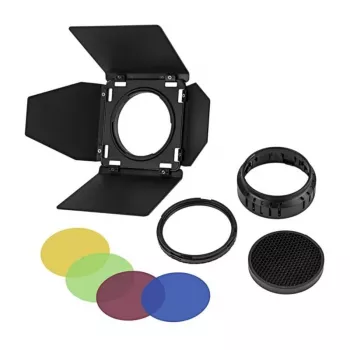 GODOX BD-10 AD300PRO blykstės galvutės šviesos formavimo rinkinys su 4 spalvotais filtrais, magnetiniu tvirtinimu, aliuminio lydinio